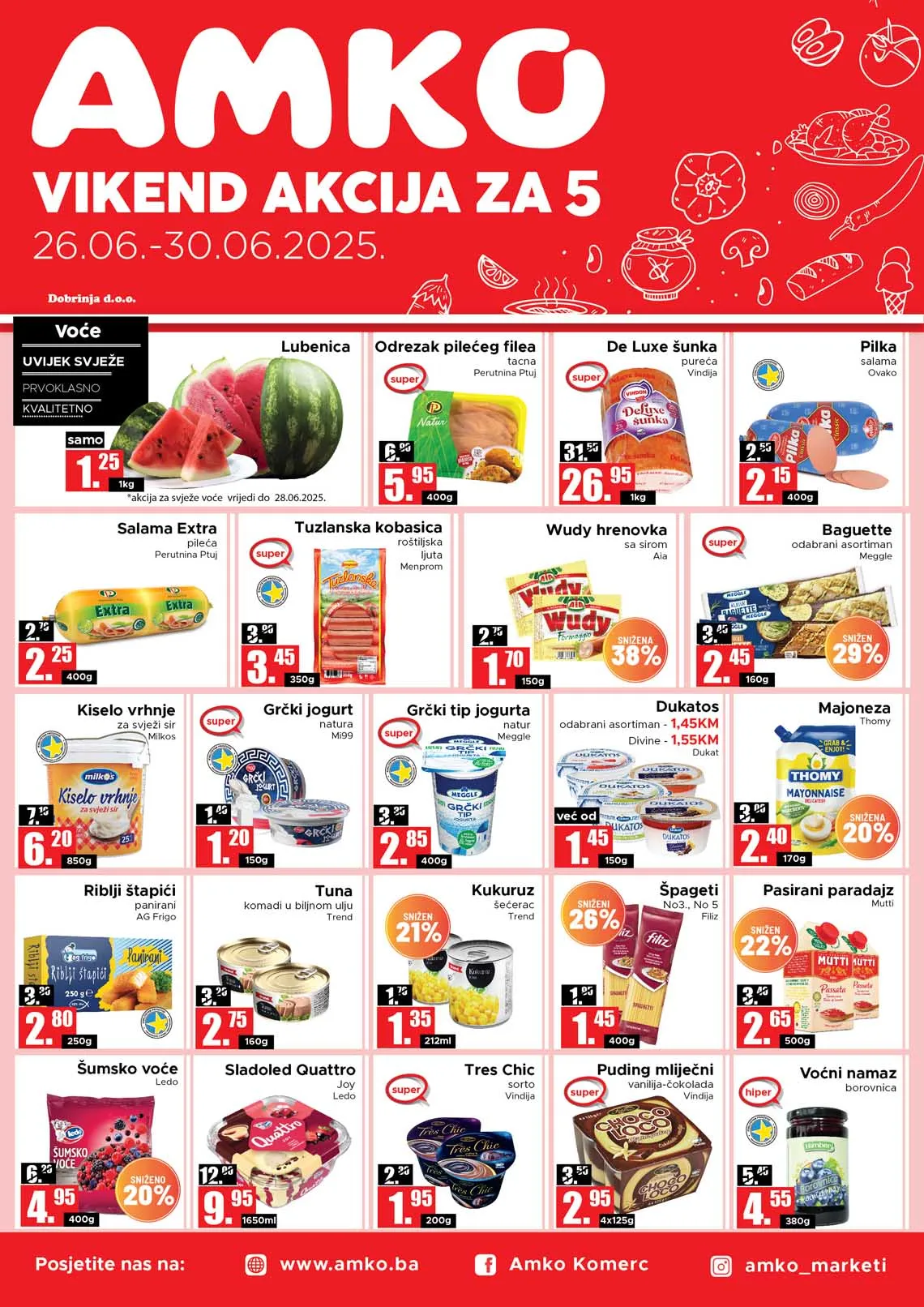 AMKO Vikend akcija sniženja do 30.06.2025